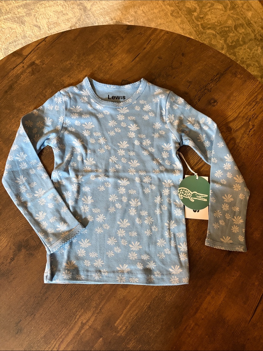100% Organic Cotton Girls Long Sleeve Daisy Size 5T